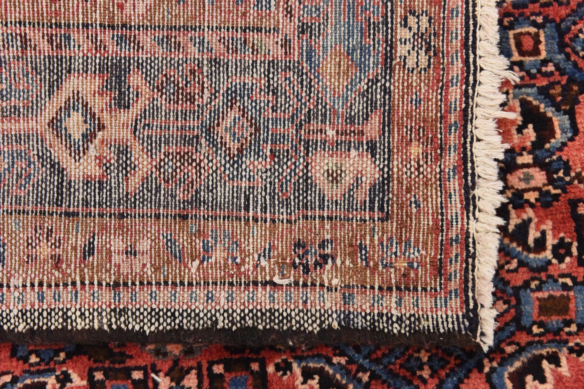 5' 6 x 11' 1 Hand Knotted Hossainabad Persian Wool Runner Rug