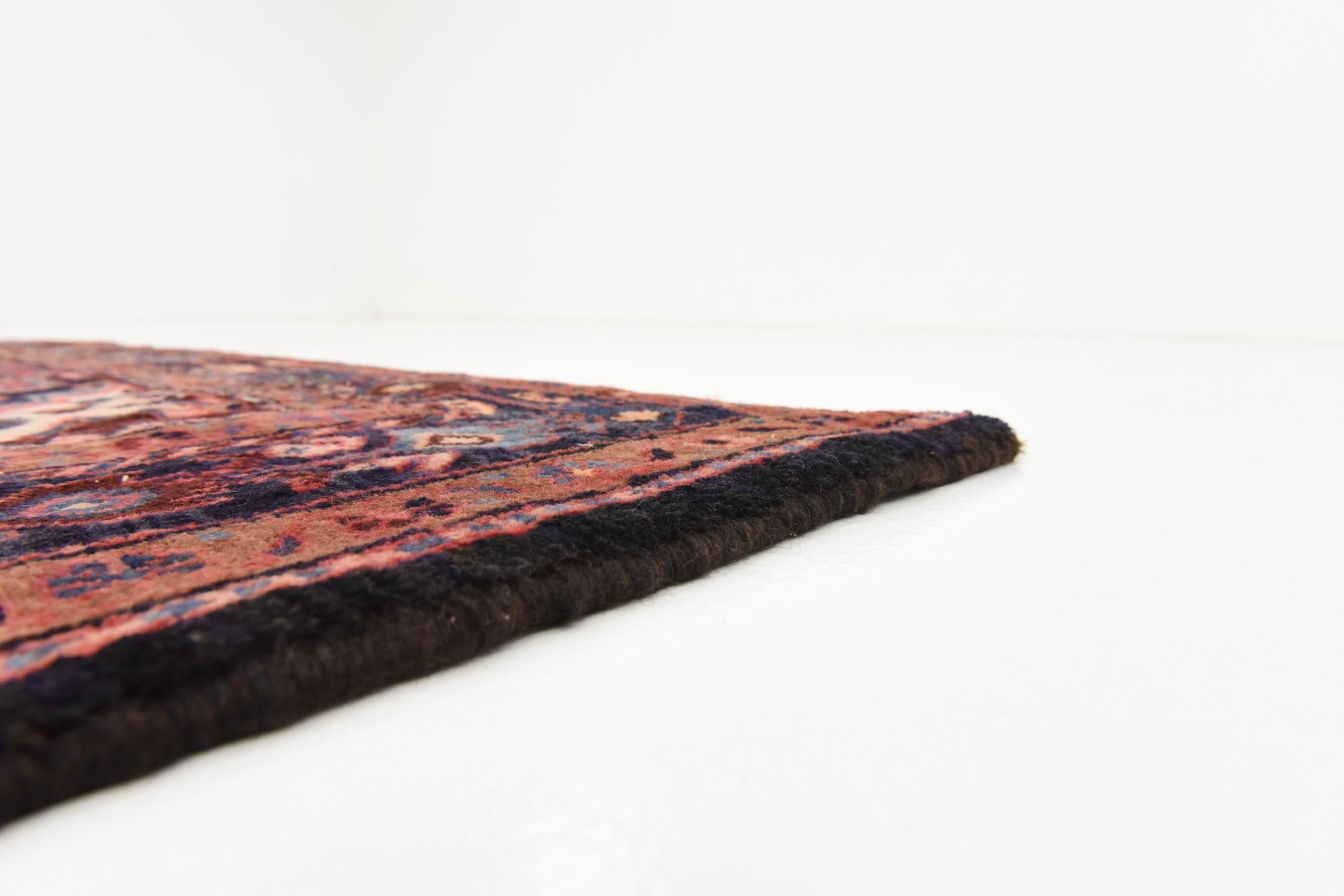 5' 6 x 11' 1 Hand Knotted Hossainabad Persian Wool Runner Rug