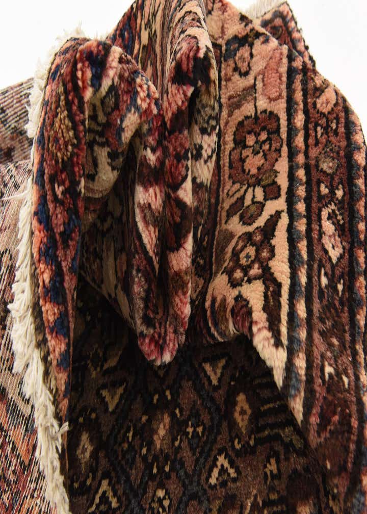 3' 8 x 11' 4 Hand Knotted Hossainabad Persian Wool Runner Rug