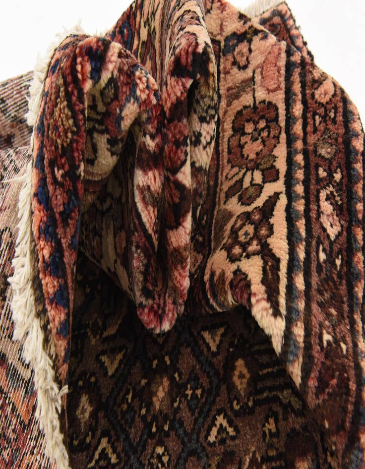 Detail image of 3' 8 x 11' 4 Hand Knotted Hossainabad Persian Wool Runner Rug