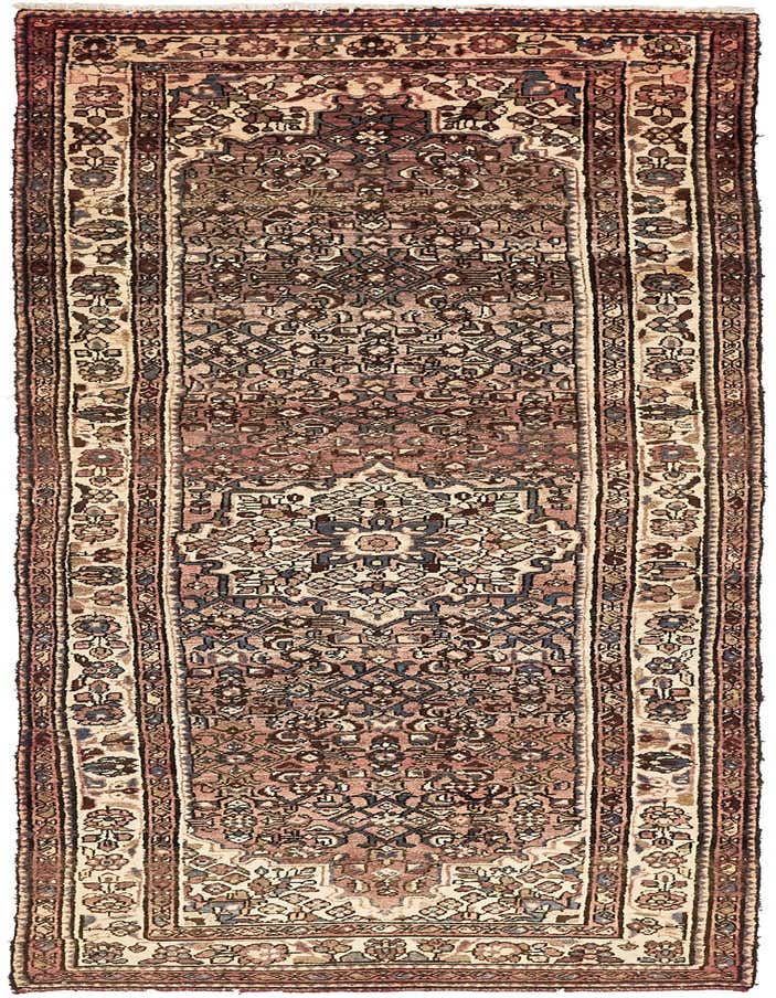 3' 8 x 11' 4 Hand Knotted Hossainabad Persian Wool Runner Rug