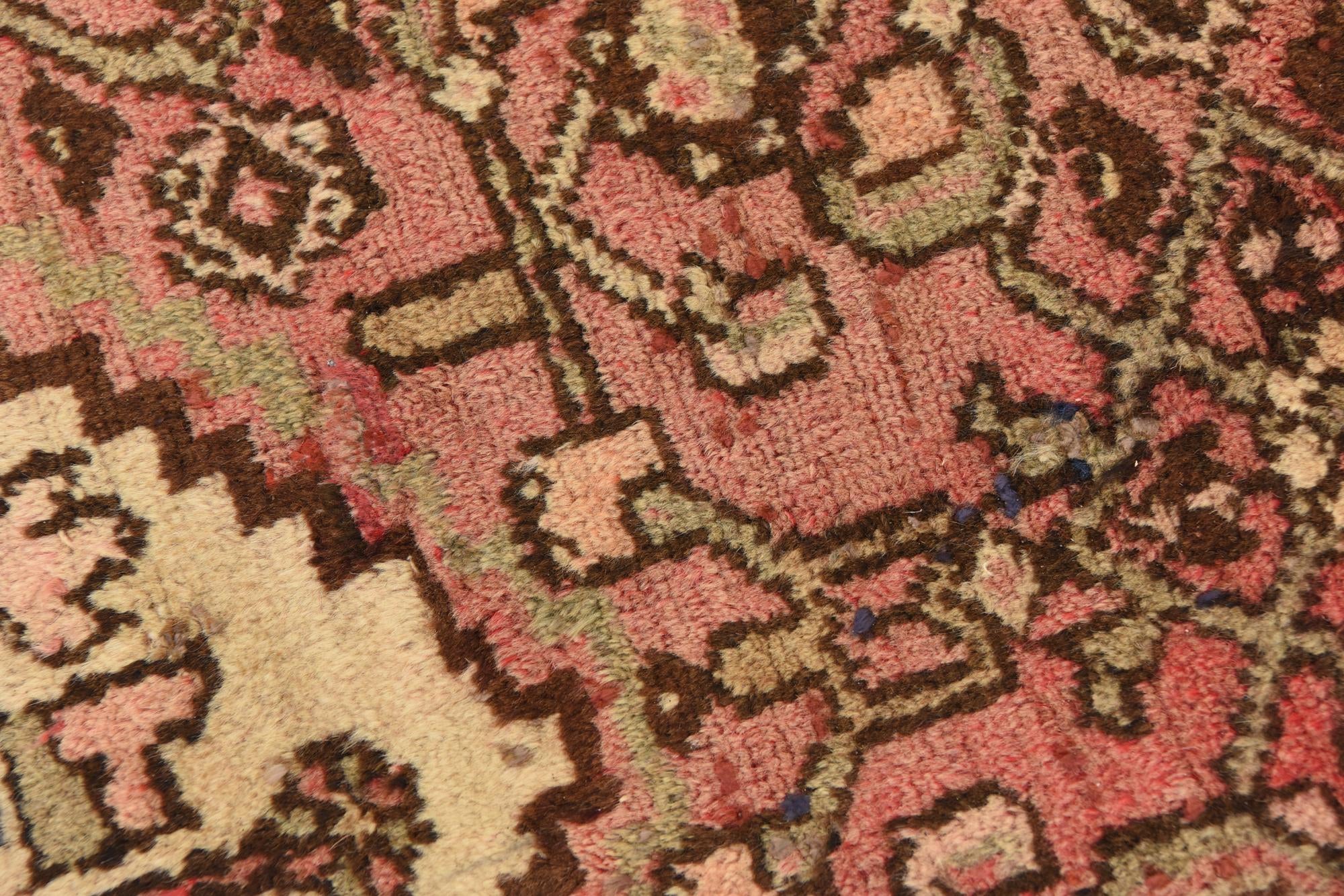3' 7 x 10' Hand Knotted Hossainabad Persian Wool Runner Rug