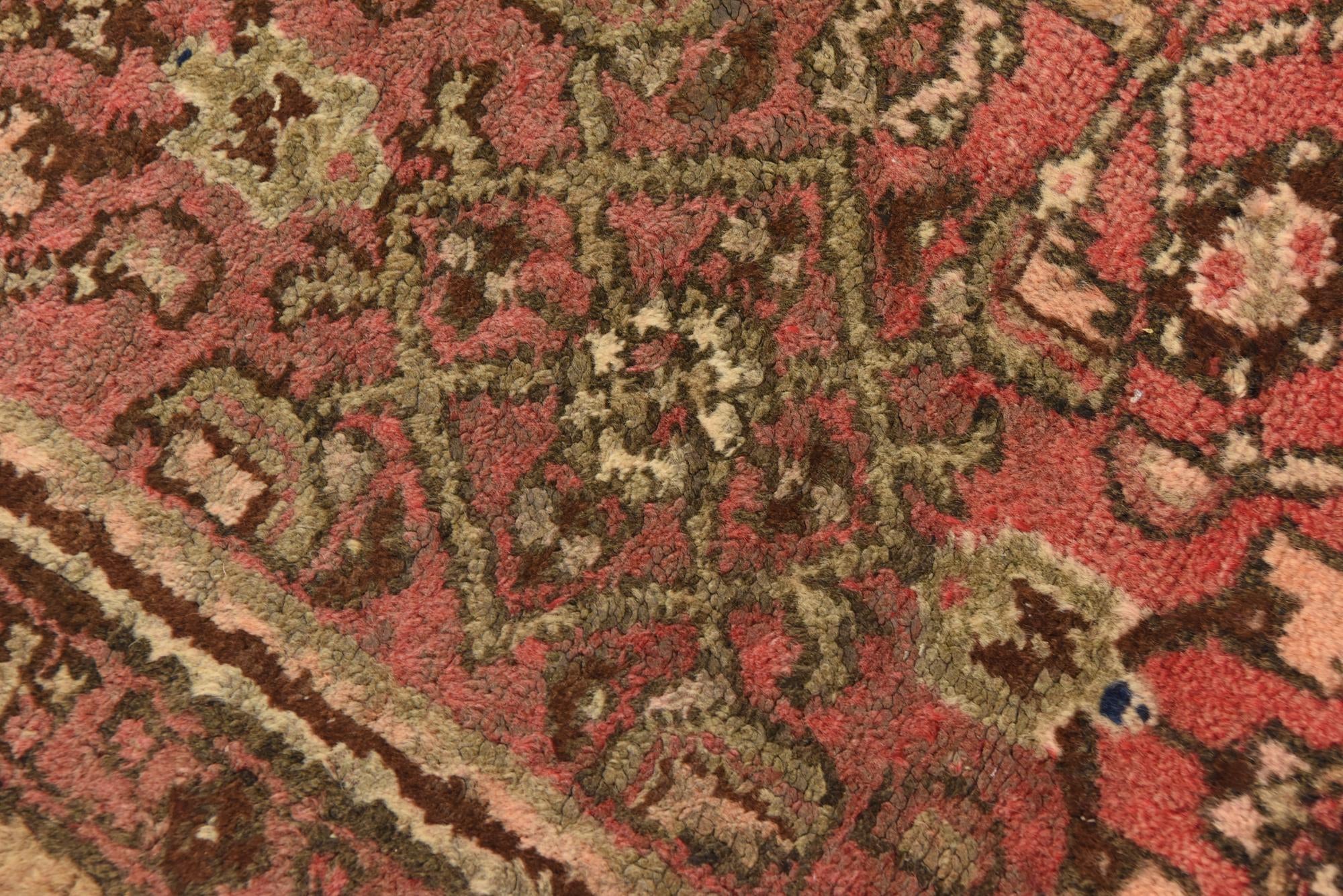 3' 7 x 10' Hand Knotted Hossainabad Persian Wool Runner Rug