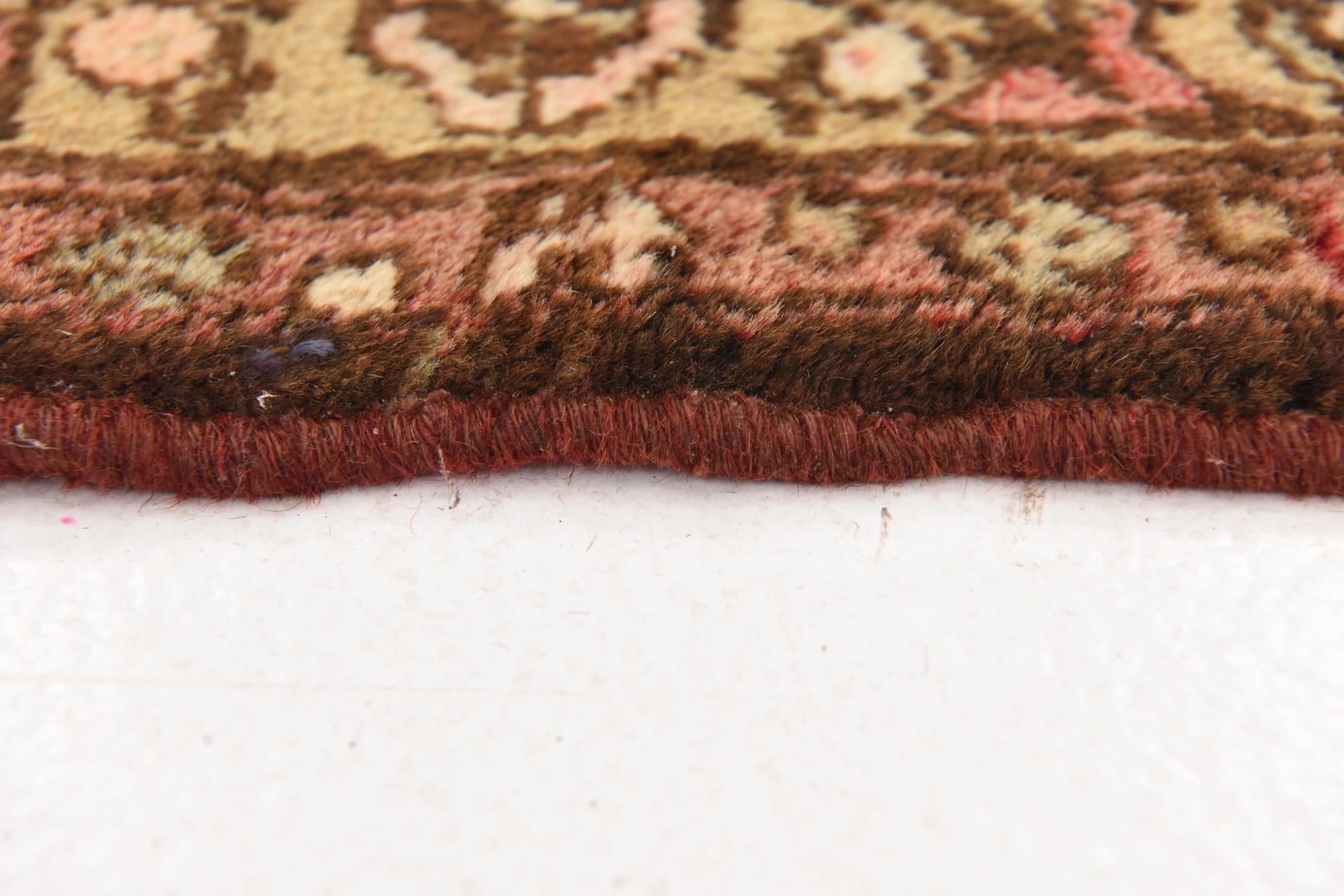 3' 7 x 10' Hand Knotted Hossainabad Persian Wool Runner Rug
