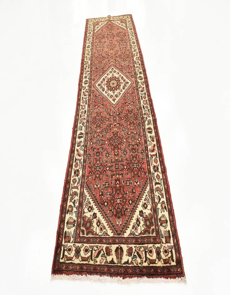 Detail image of 3' 7 x 10' 7 Hand Knotted Hossainabad Persian Wool Runner Rug