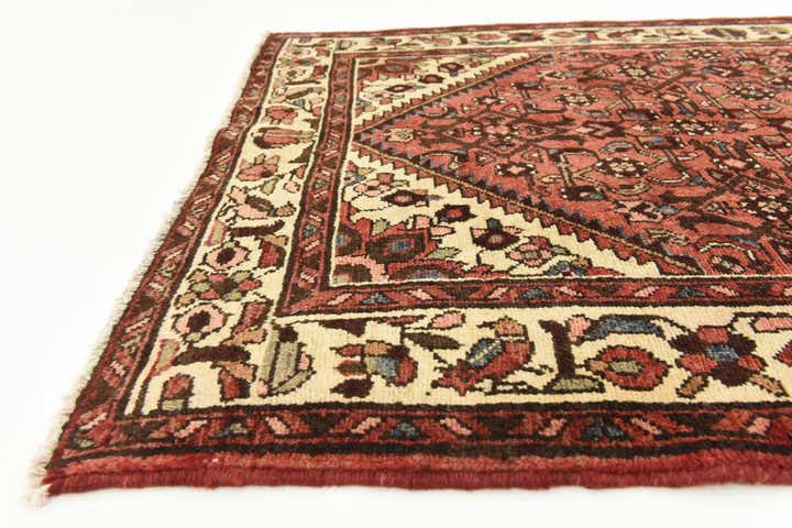 3' 7 x 10' 7 Hand Knotted Hossainabad Persian Wool Runner Rug