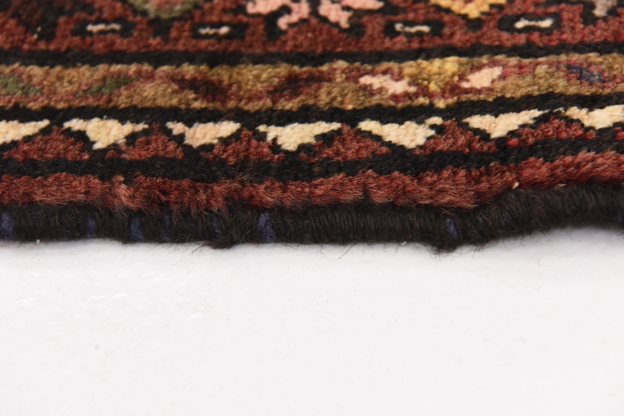 115cm x 305cm Hand Knotted Hossainabad Persian Wool Runner Rug