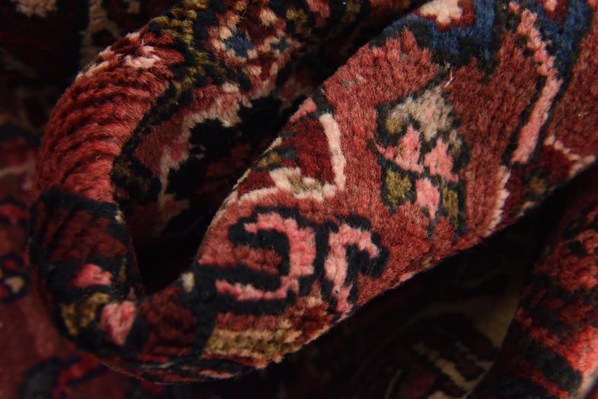 3' 8 x 10' 6 Hand Knotted Hossainabad Persian Wool Runner Rug