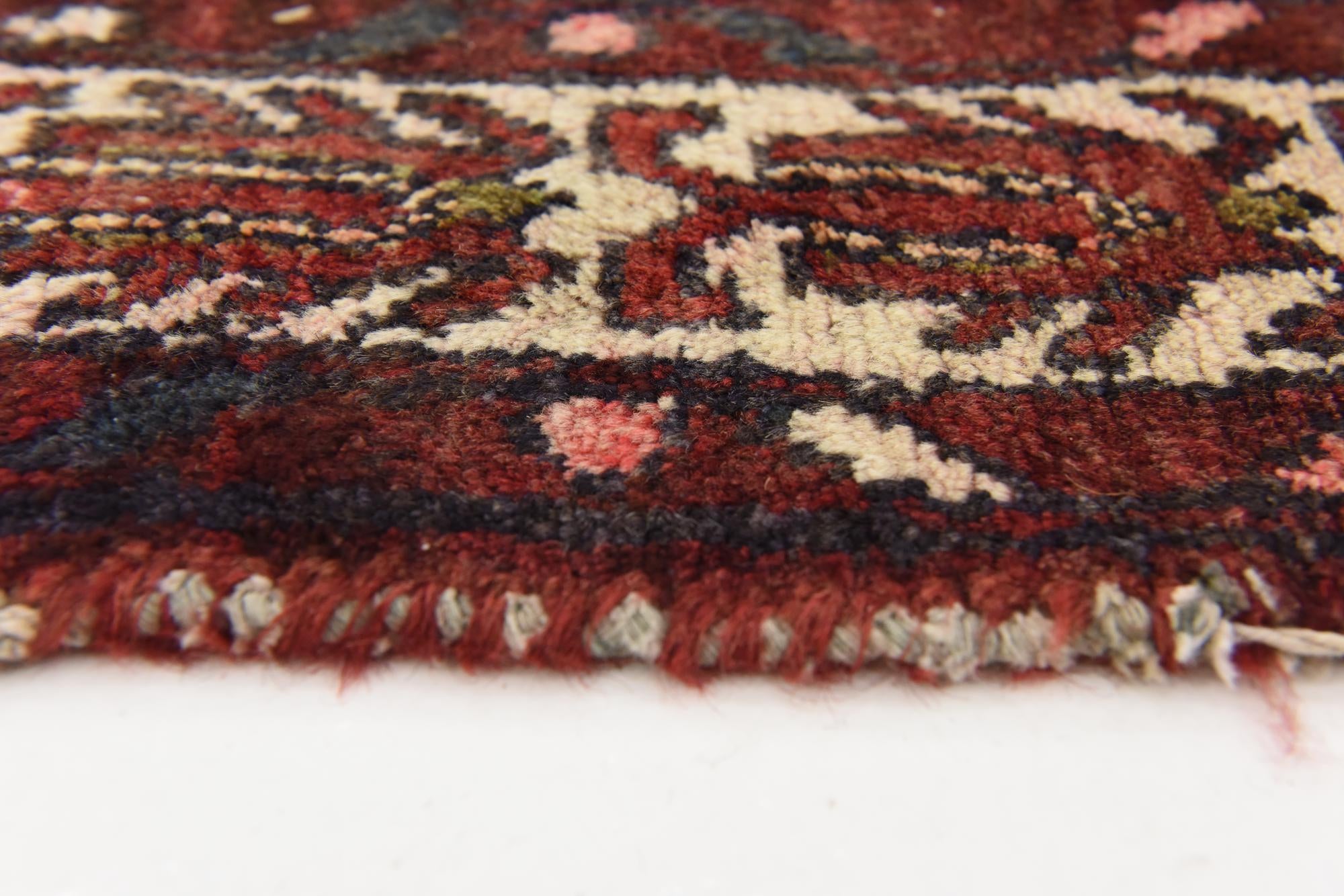 3' 8 x 10' 6 Hand Knotted Hossainabad Persian Wool Runner Rug