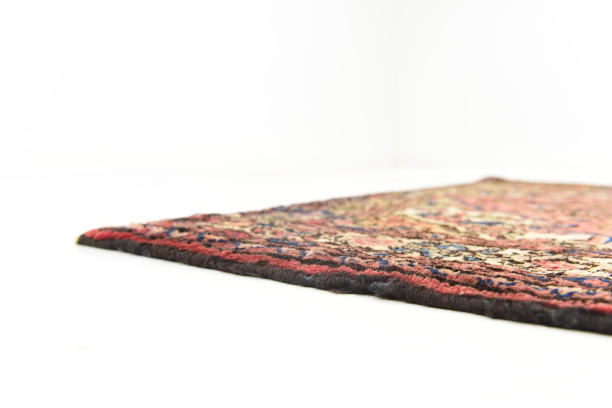 3' 10 x 10' Hand Knotted Hossainabad Persian Wool Runner Rug