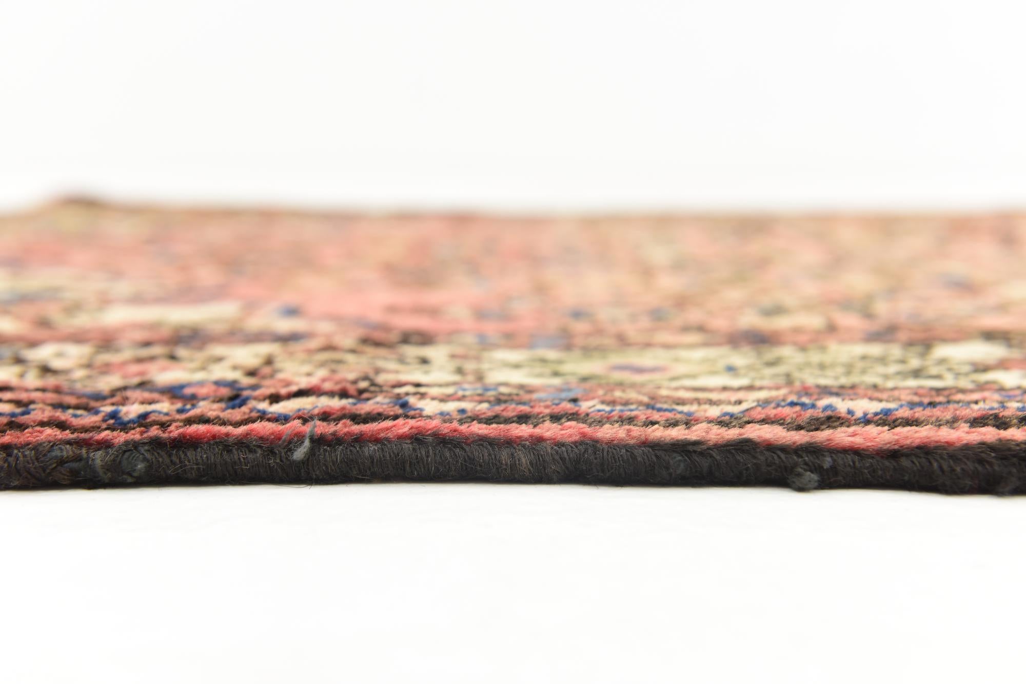 3' 10 x 10' Hand Knotted Hossainabad Persian Wool Runner Rug
