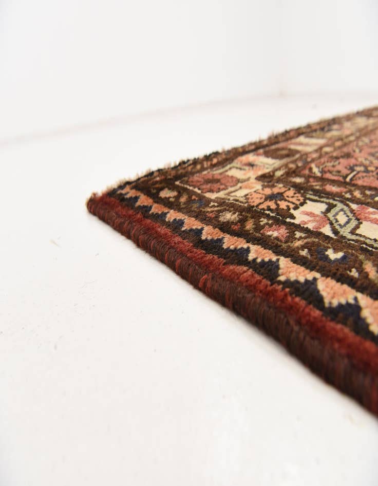 Detail image of 4' x 9' 10  Hand Knotted Hossainabad Persian Wool Runner Rug