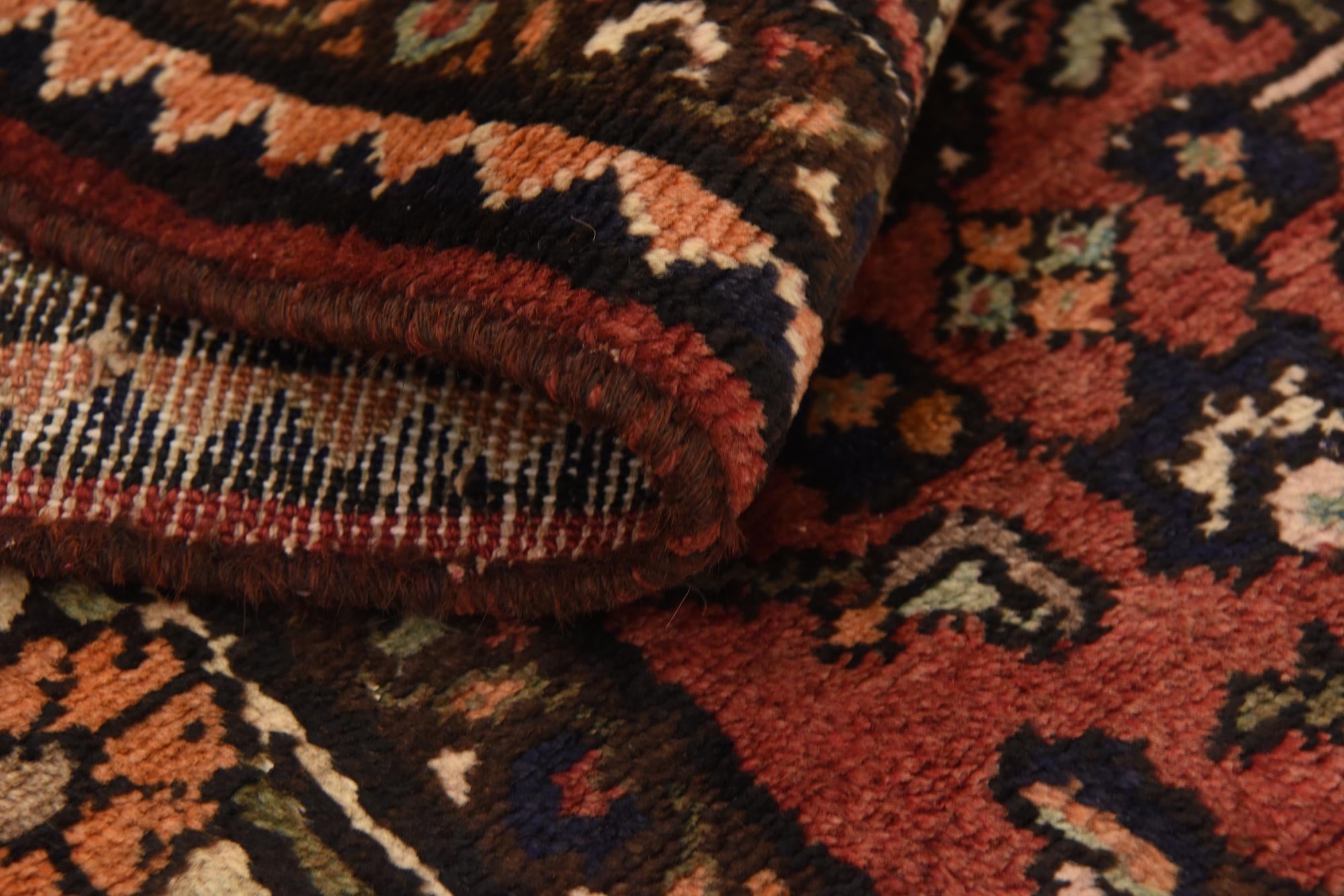 4' x 9' 10 Hand Knotted Hossainabad Persian Wool Runner Rug
