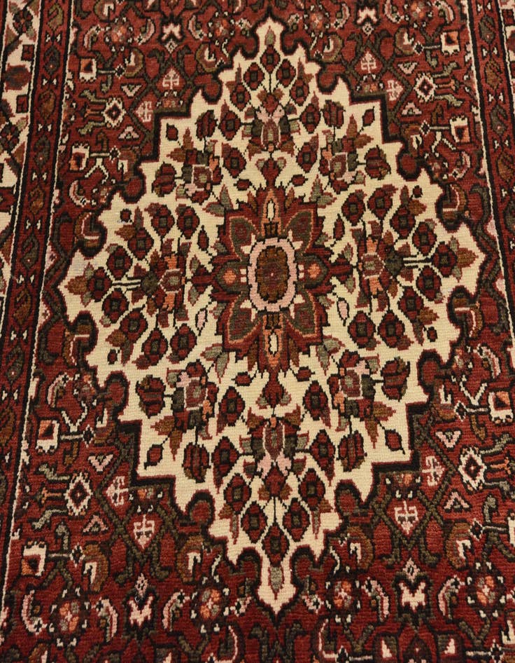 Detail image of 3' 7 x 10' 7  Hand Knotted Hossainabad Persian Wool Runner Rug