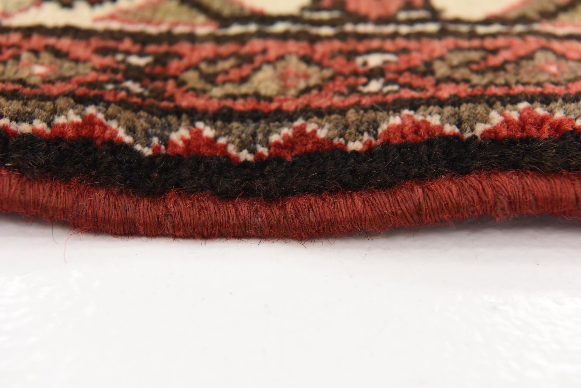 3' 7 x 10' 7 Hand Knotted Hossainabad Persian Wool Runner Rug