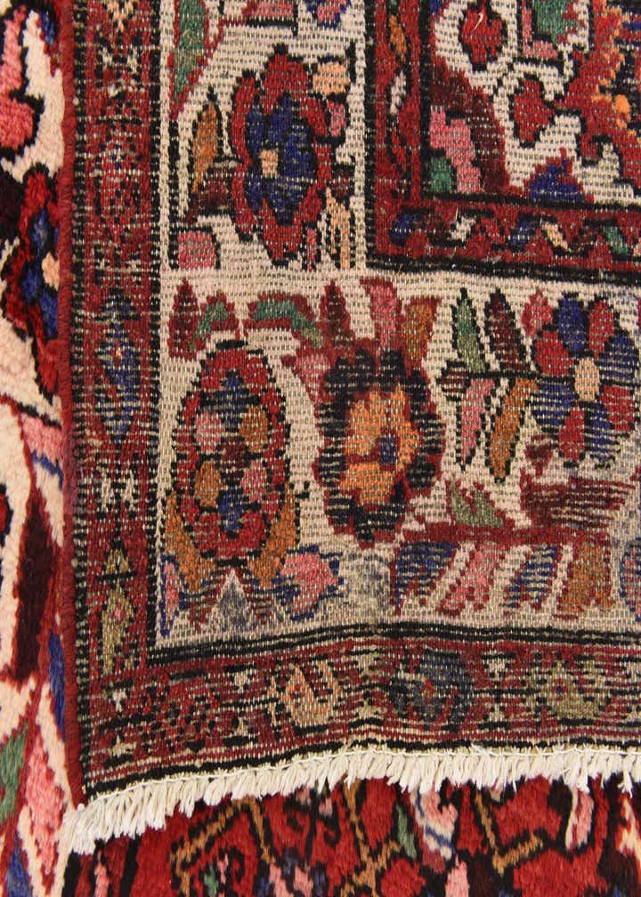 4' x 9' 6 Hand Knotted Hossainabad Persian Wool Runner Rug