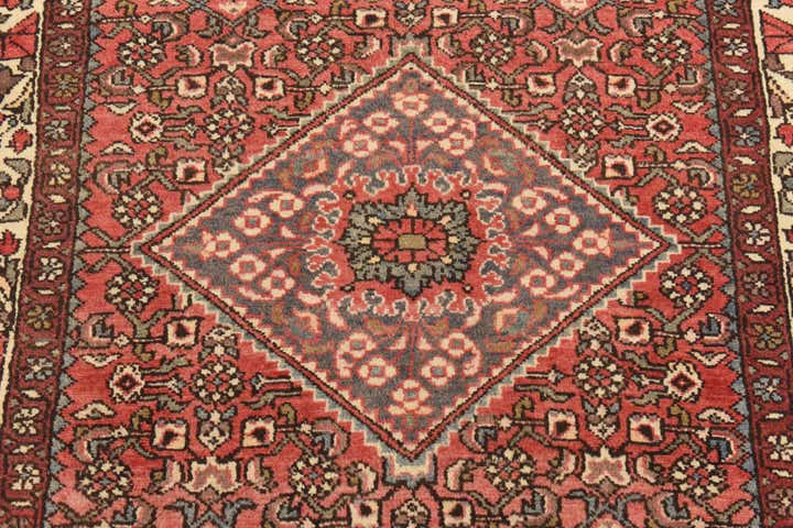 3' 10 x 10' Hand Knotted Hossainabad Persian Wool Runner Rug
