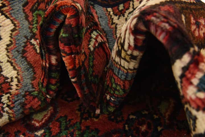 3' 10 x 9' 6 Hand Knotted Hossainabad Persian Wool Runner Rug