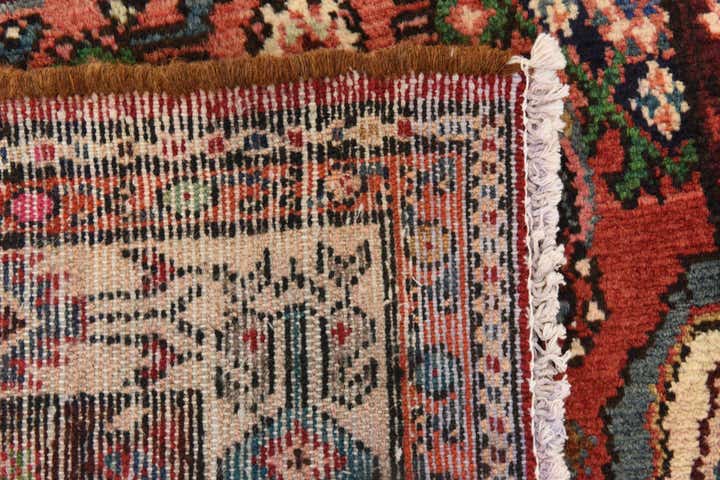 3' 10 x 9' 6 Hand Knotted Hossainabad Persian Wool Runner Rug