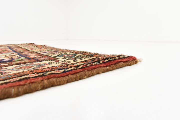 3' 10 x 9' 6 Hand Knotted Hossainabad Persian Wool Runner Rug