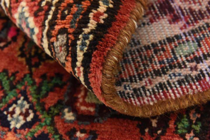3' 10 x 9' 6 Hand Knotted Hossainabad Persian Wool Runner Rug