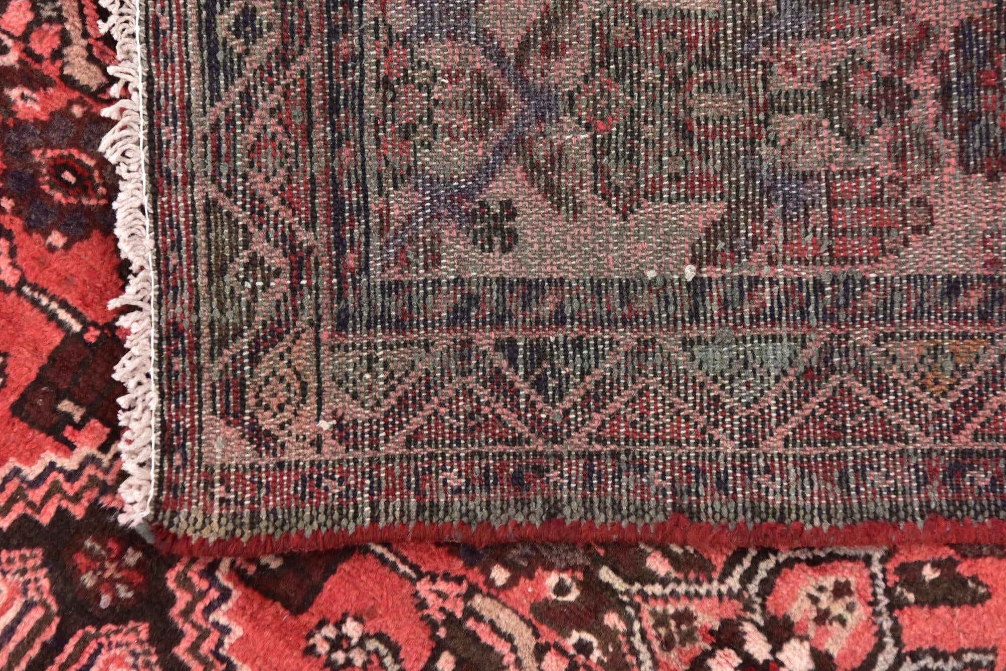 3' 6 x 9' 9 Hand Knotted Hossainabad Persian Wool Runner Rug