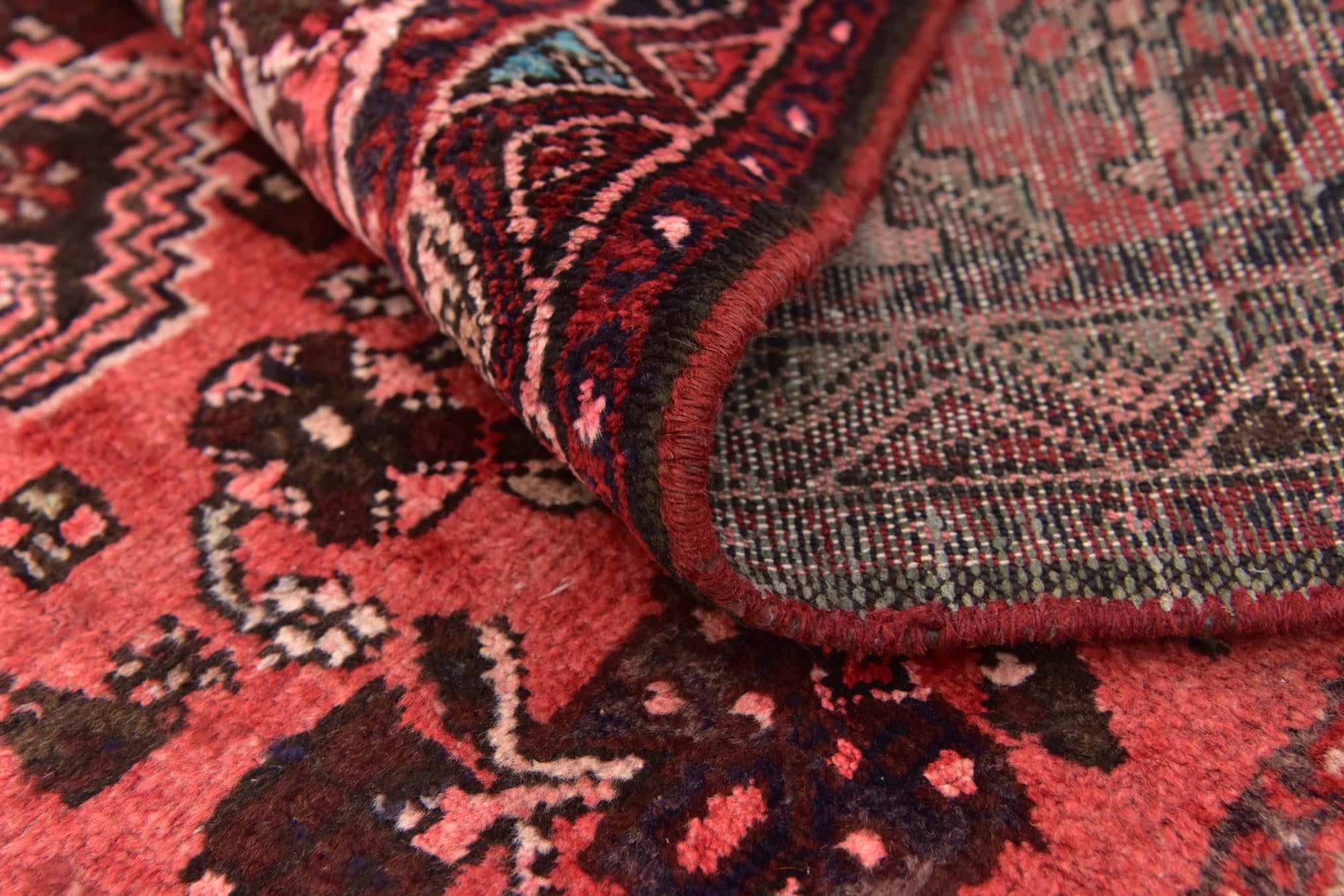 3' 6 x 9' 9 Hand Knotted Hossainabad Persian Wool Runner Rug