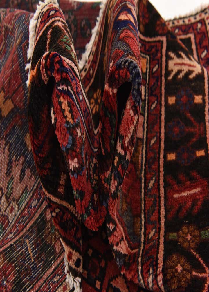 3' 9 x 9' 10 Hand Knotted Hossainabad Persian Wool Runner Rug