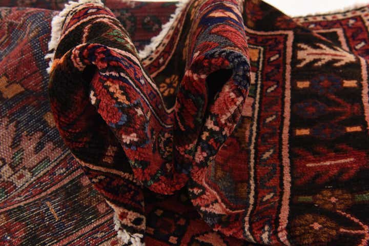3' 9 x 9' 10 Hand Knotted Hossainabad Persian Wool Runner Rug