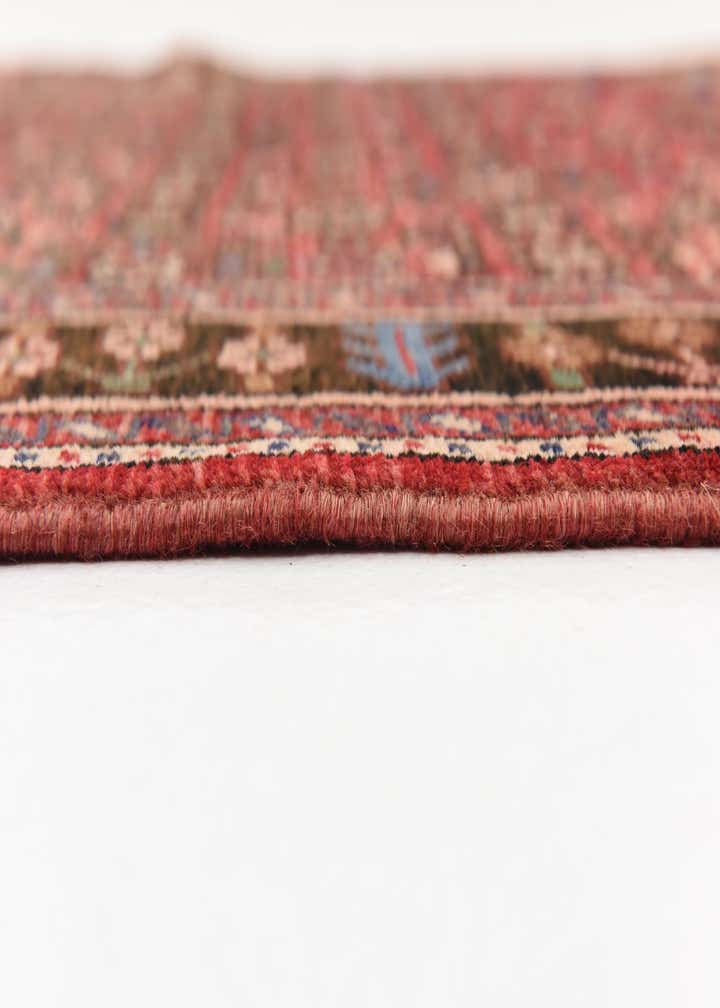 3' 9 x 9' 10 Hand Knotted Hossainabad Persian Wool Runner Rug