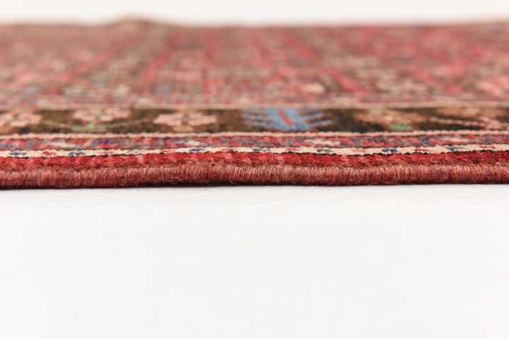 3' 9 x 9' 10 Hand Knotted Hossainabad Persian Wool Runner Rug