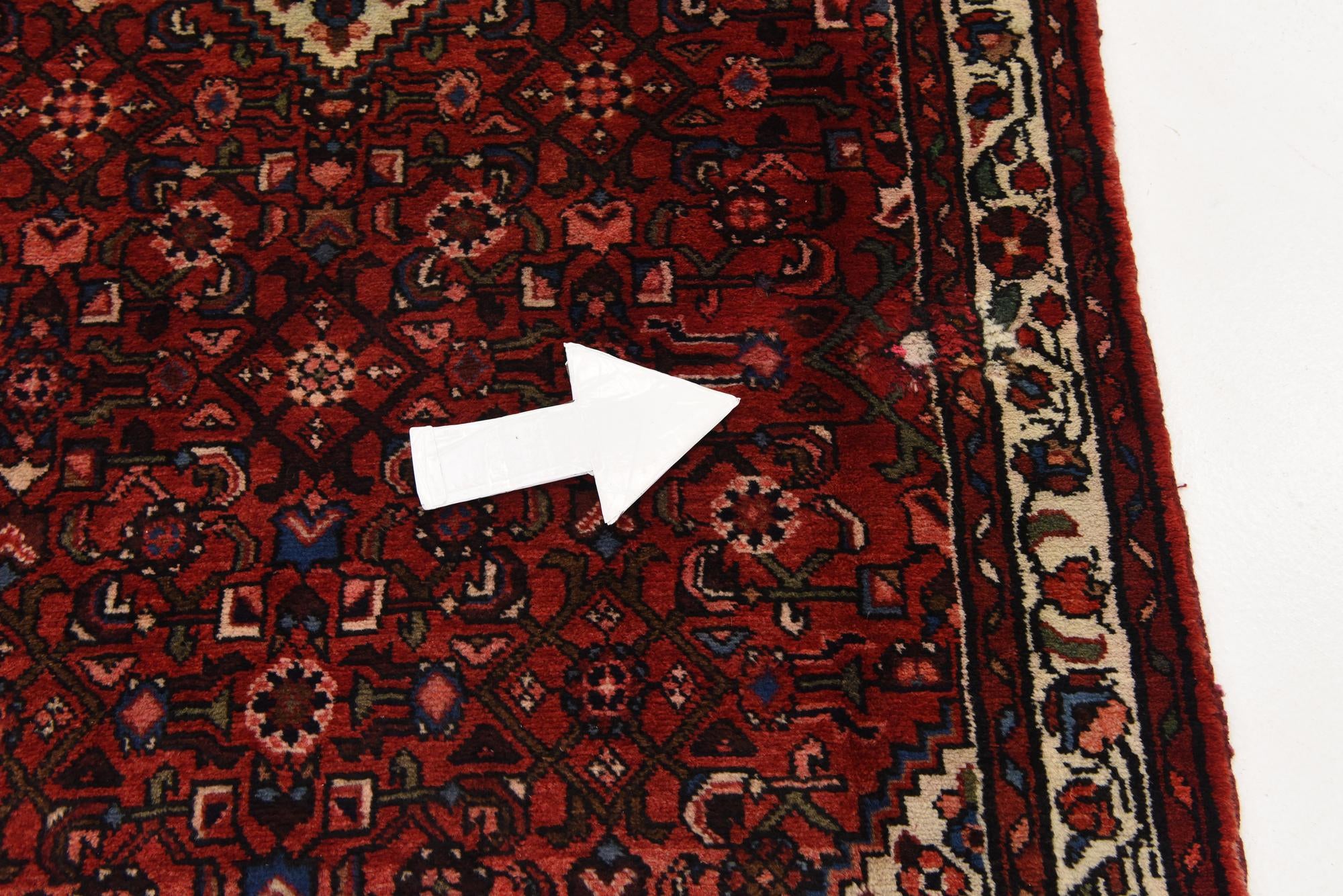 3' 10 x 10' 2 Hand Knotted Hossainabad Persian Wool Runner Rug