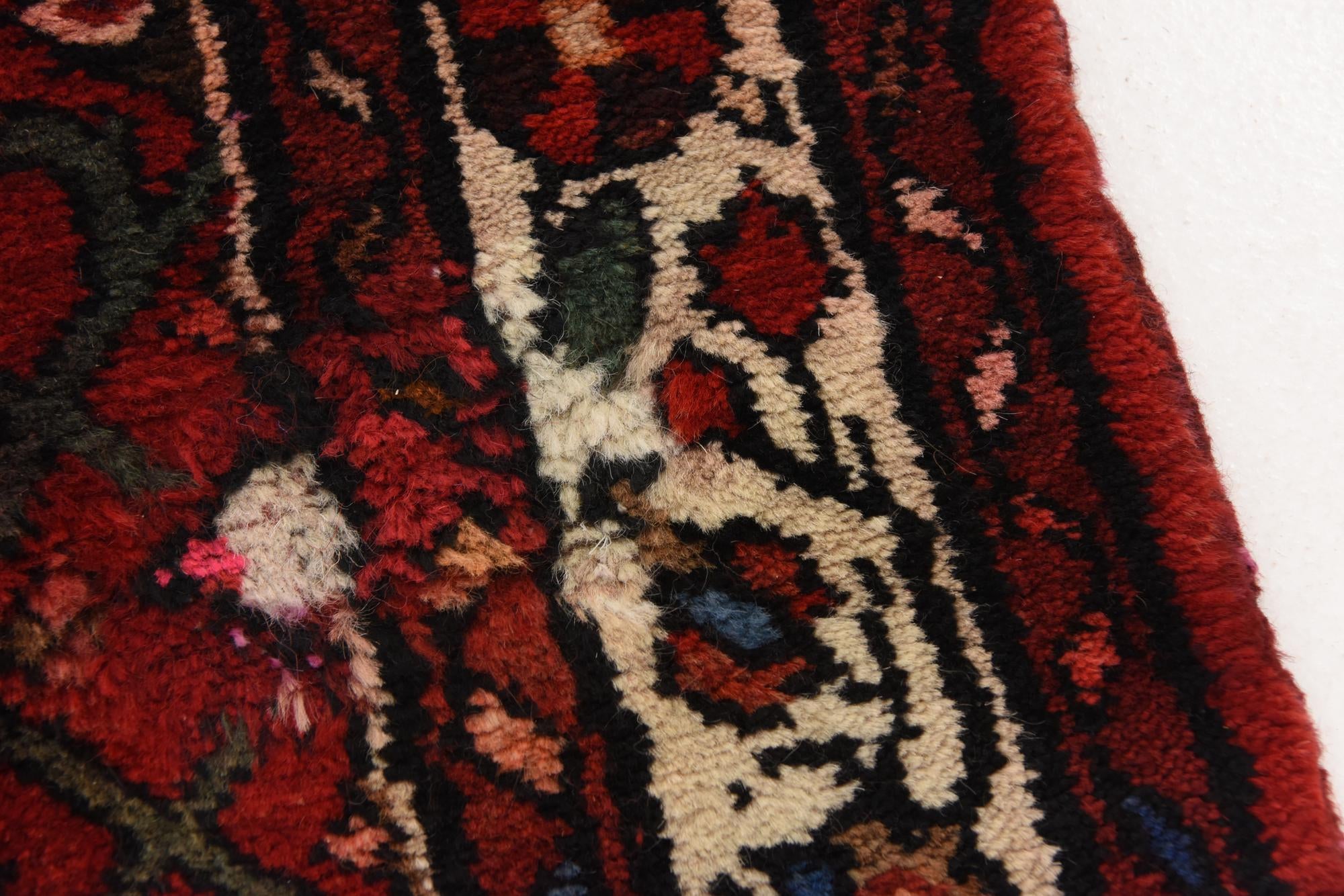 3' 10 x 10' 2 Hand Knotted Hossainabad Persian Wool Runner Rug