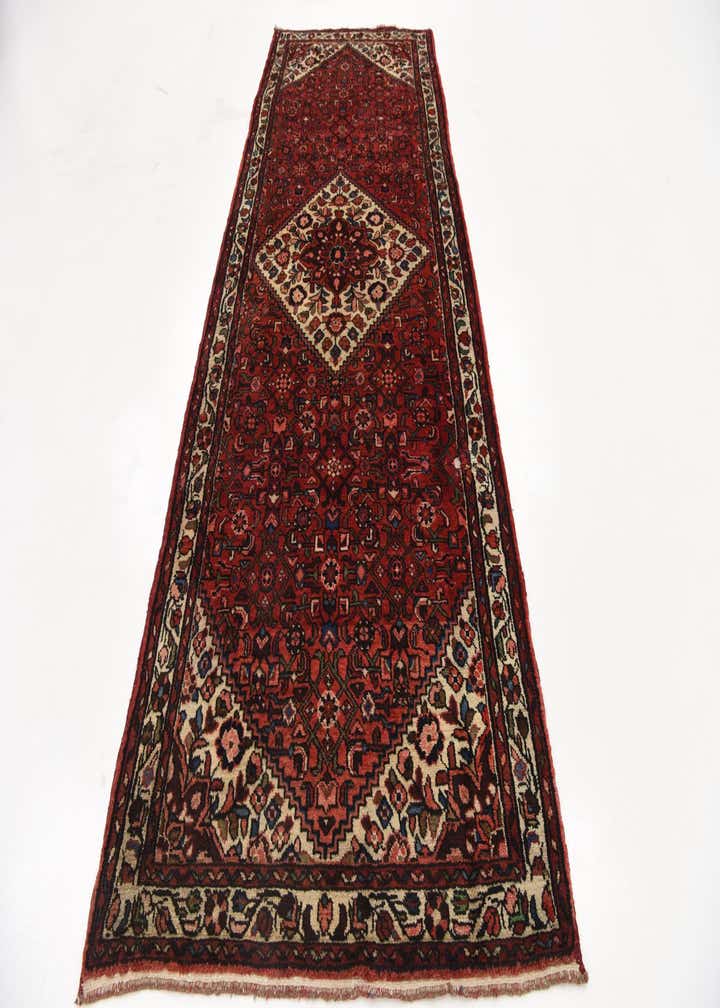 3' 10 x 10' 2 Hand Knotted Hossainabad Persian Wool Runner Rug
