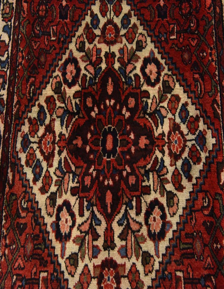 Detail image of 3' 10 x 10' 2 Hand Knotted Hossainabad Persian Wool Runner Rug