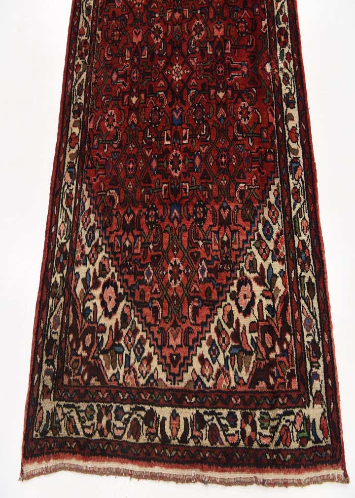 3' 10 x 10' 2 Hand Knotted Hossainabad Persian Wool Runner Rug