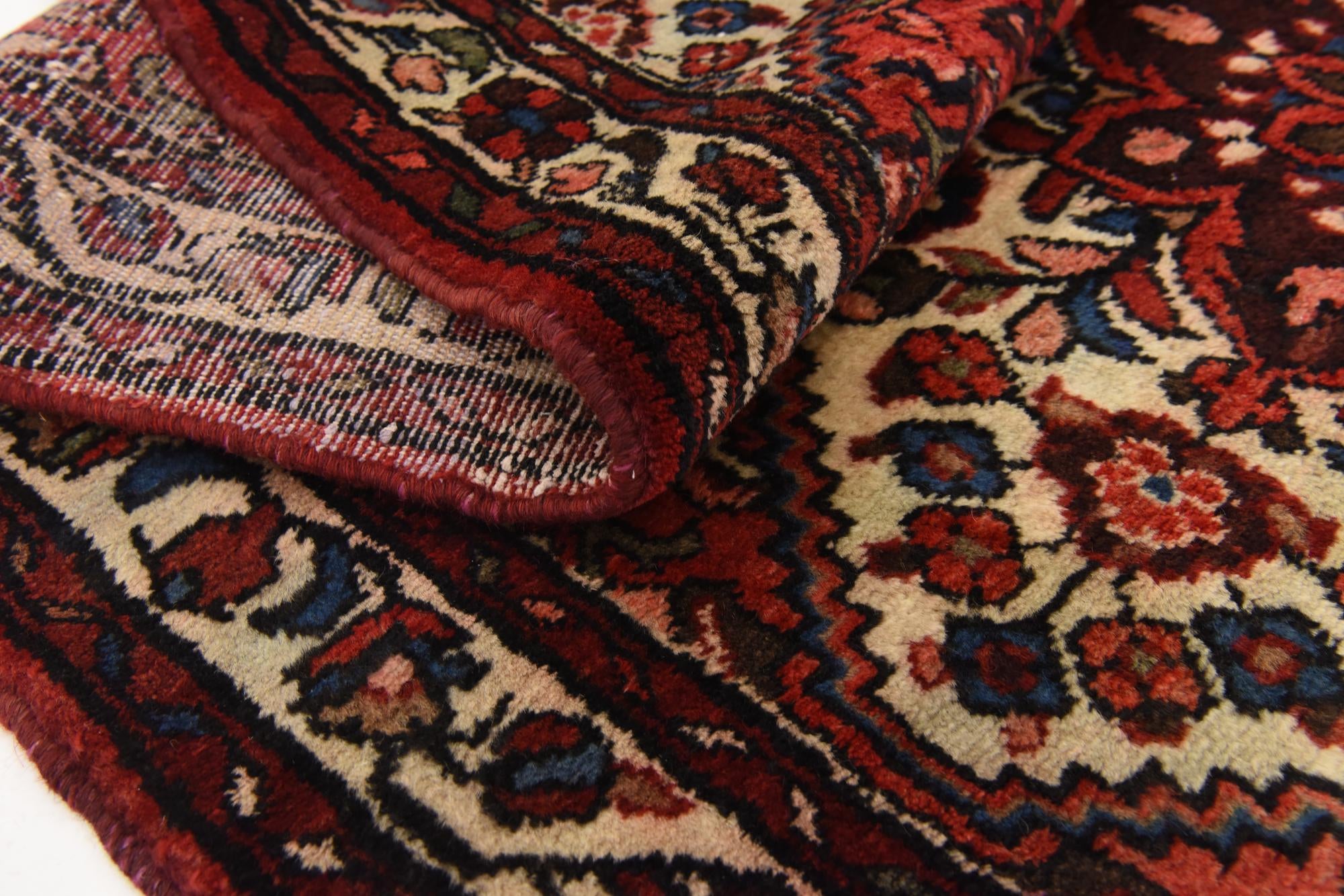 3' 10 x 10' 2 Hand Knotted Hossainabad Persian Wool Runner Rug