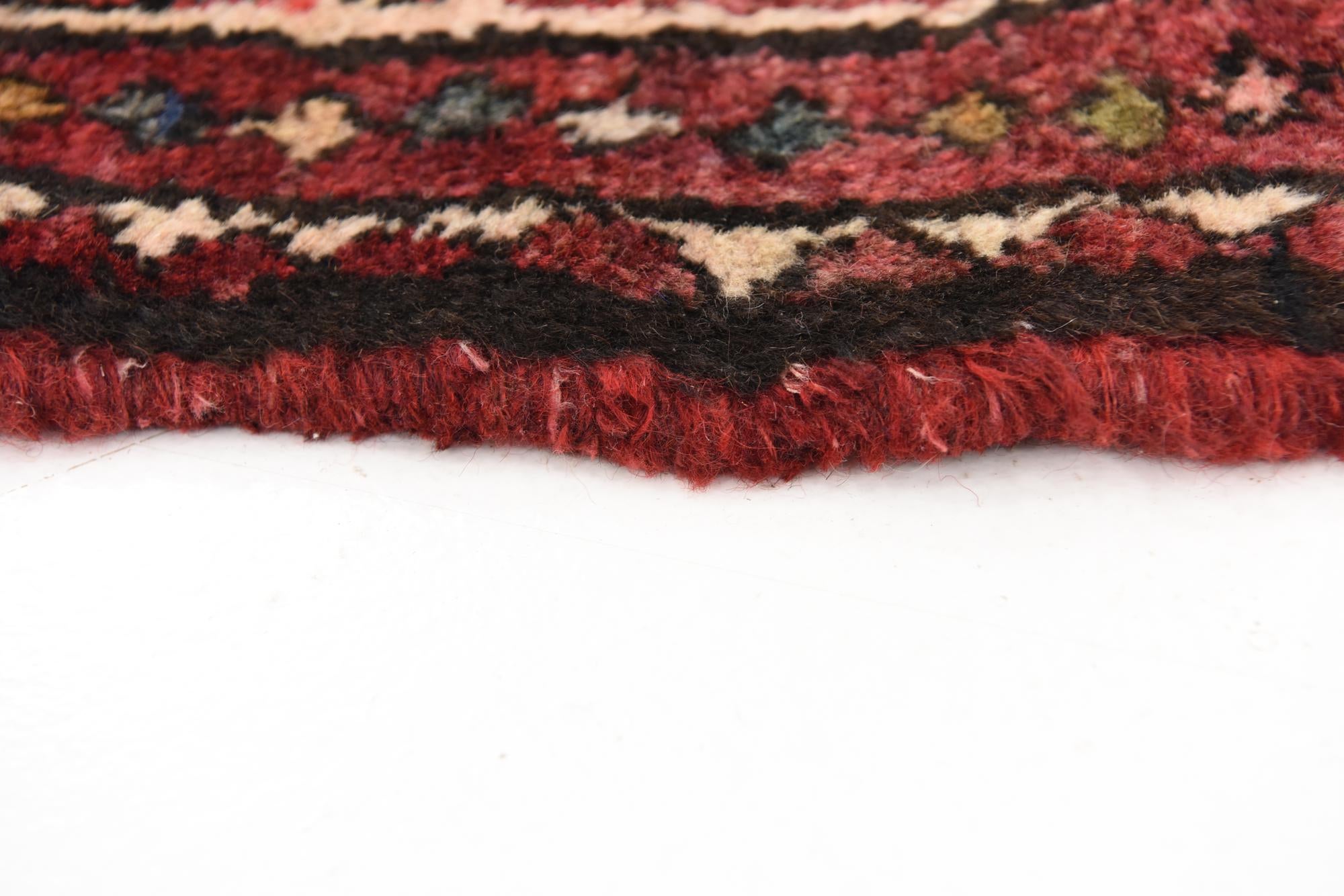 3' 8 x 9' 10 Hand Knotted Hossainabad Persian Wool Runner Rug