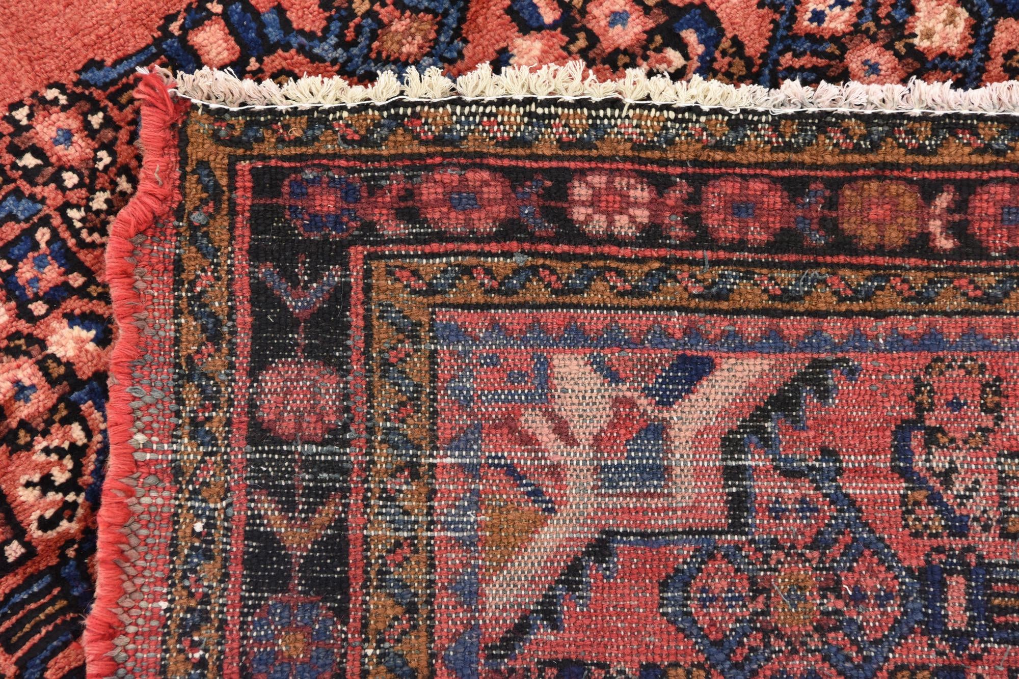 3' 10 x 10' Hand Knotted Hossainabad Persian Wool Runner Rug