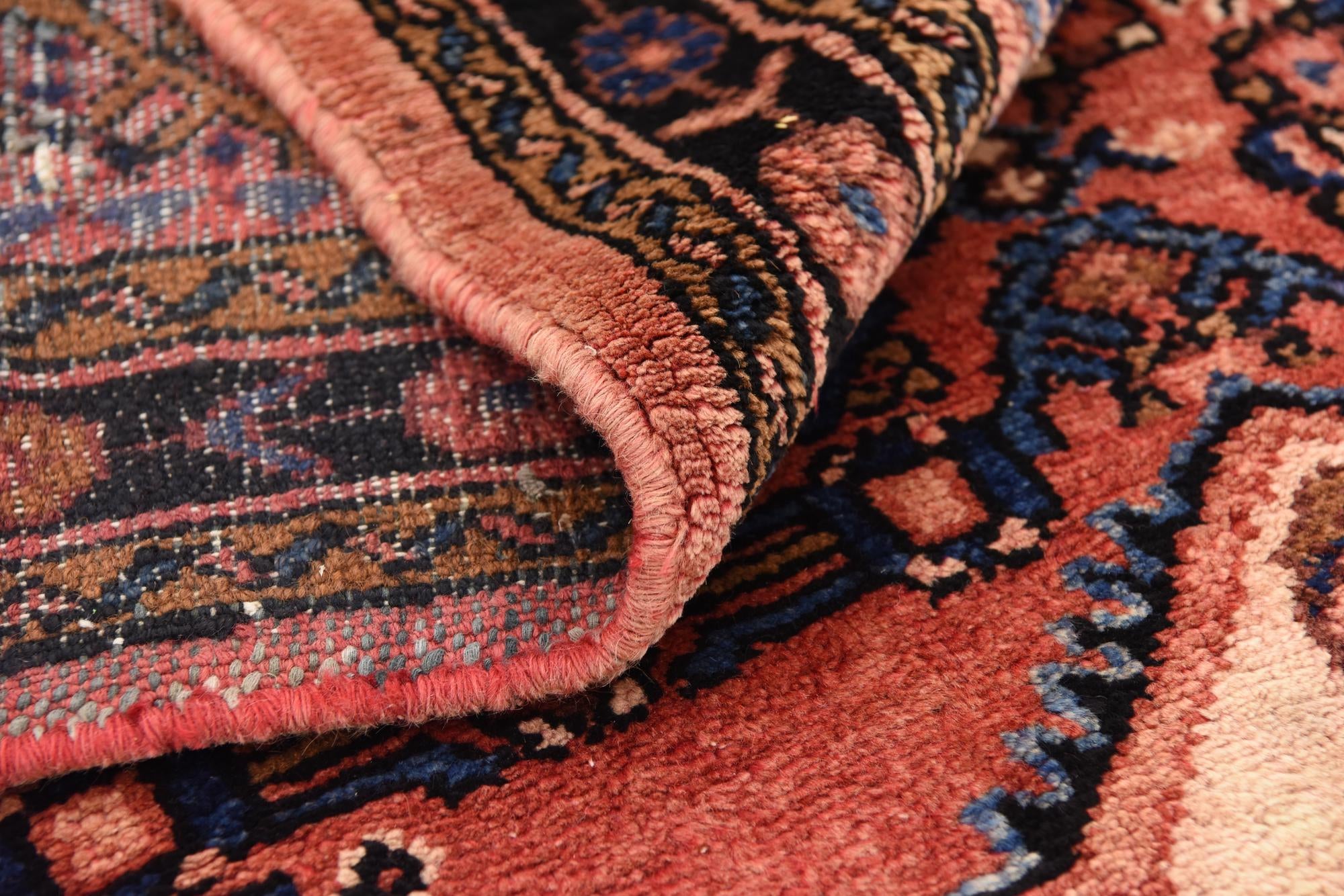 3' 10 x 10' Hand Knotted Hossainabad Persian Wool Runner Rug
