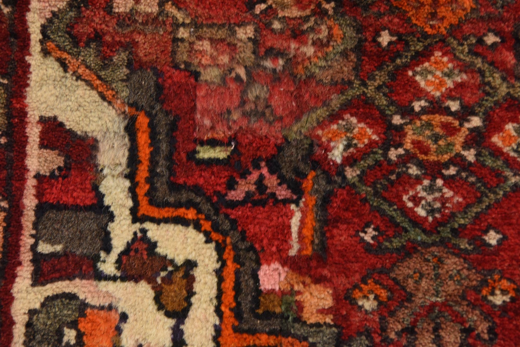 3' 7 x 10' 5 Hand Knotted Hossainabad Persian Wool Runner Rug