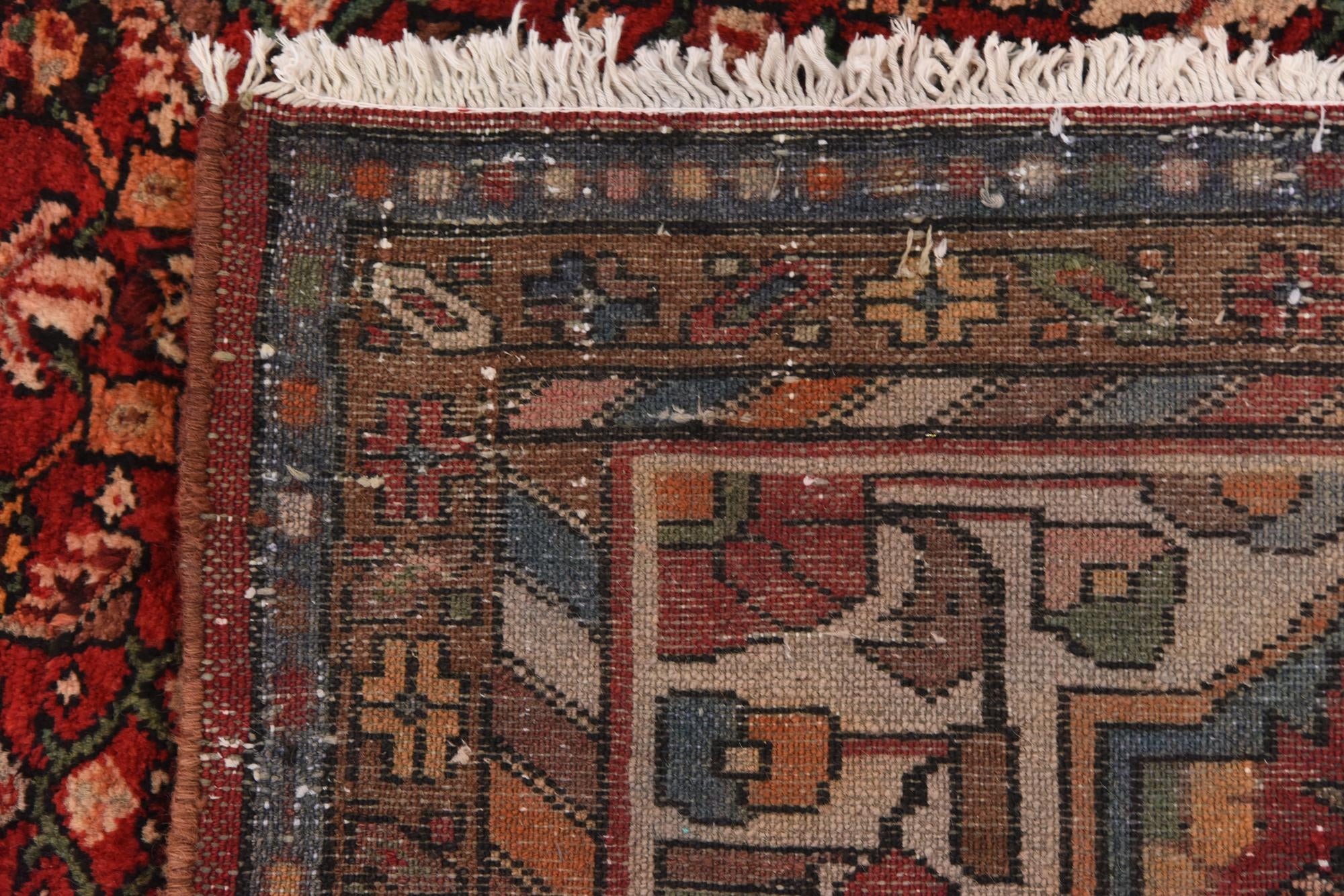 3' 7 x 10' 5 Hand Knotted Hossainabad Persian Wool Runner Rug