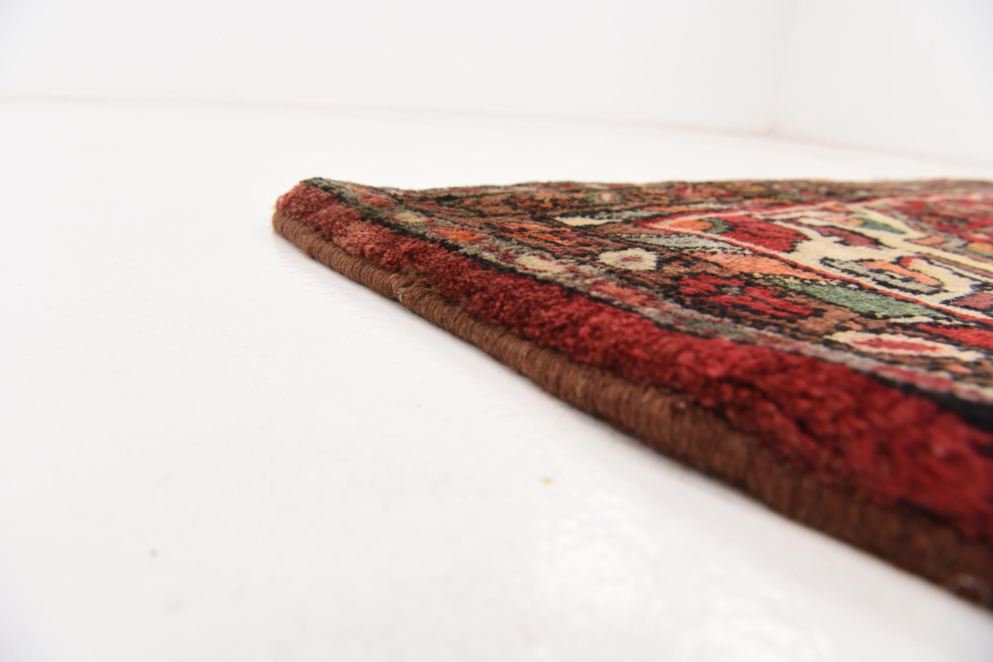 3' 7 x 10' 5 Hand Knotted Hossainabad Persian Wool Runner Rug