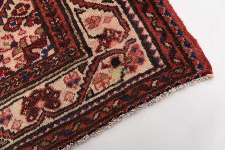 3' 10 x 10' 3 Hand Knotted Hossainabad Persian Wool Runner Rug