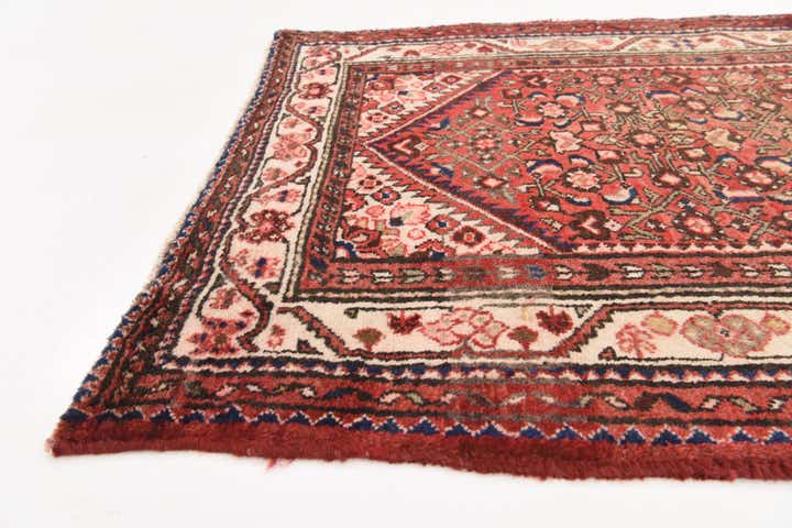 3' 10 x 10' 3 Hand Knotted Hossainabad Persian Wool Runner Rug
