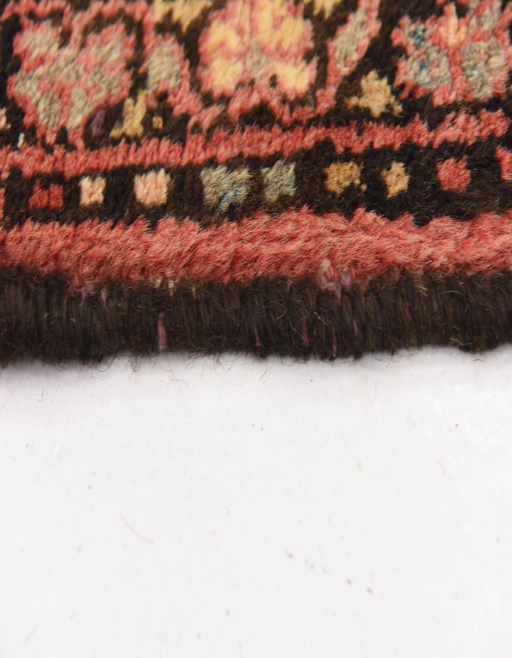 Detail image of 3' 8 x 9' 9  Hand Knotted Hossainabad Persian Wool Runner Rug
