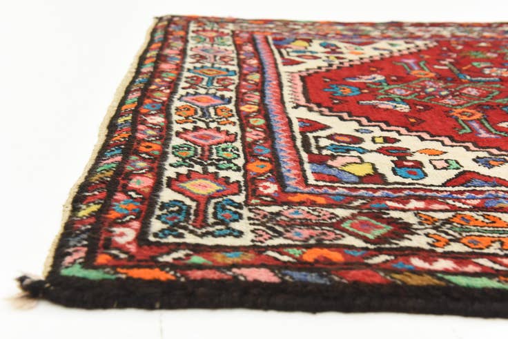 Detail image of 3' 10 x 10' 3 Hand Knotted Hossainabad Persian Wool Runner Rug
