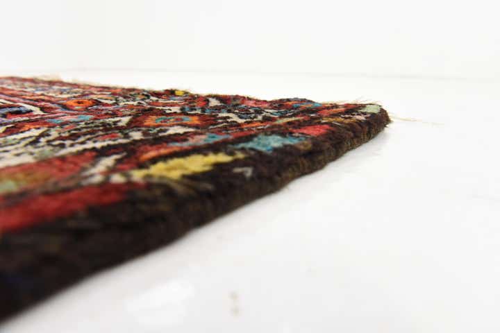 3' 10 x 10' 3 Hand Knotted Hossainabad Persian Wool Runner Rug