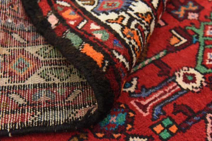 3' 10 x 10' 3 Hand Knotted Hossainabad Persian Wool Runner Rug