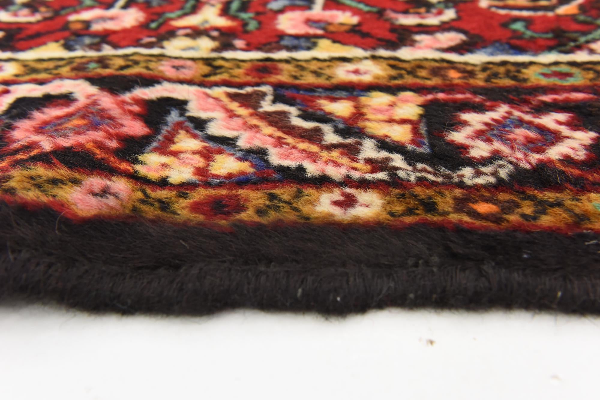 3' 8 x 9' 5 Hand Knotted Hossainabad Persian Wool Runner Rug